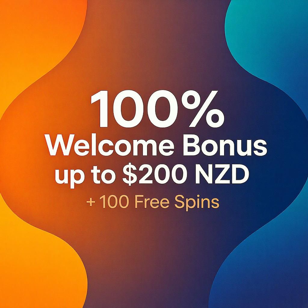 100% Welcome Bonus up to $200 NZD + 100 Free Spins