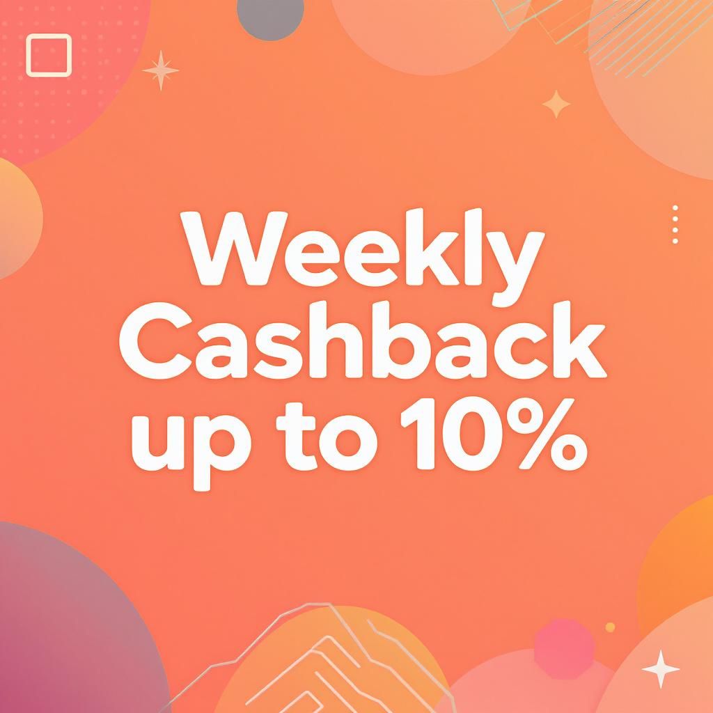 Weekly Cashback up to 10%